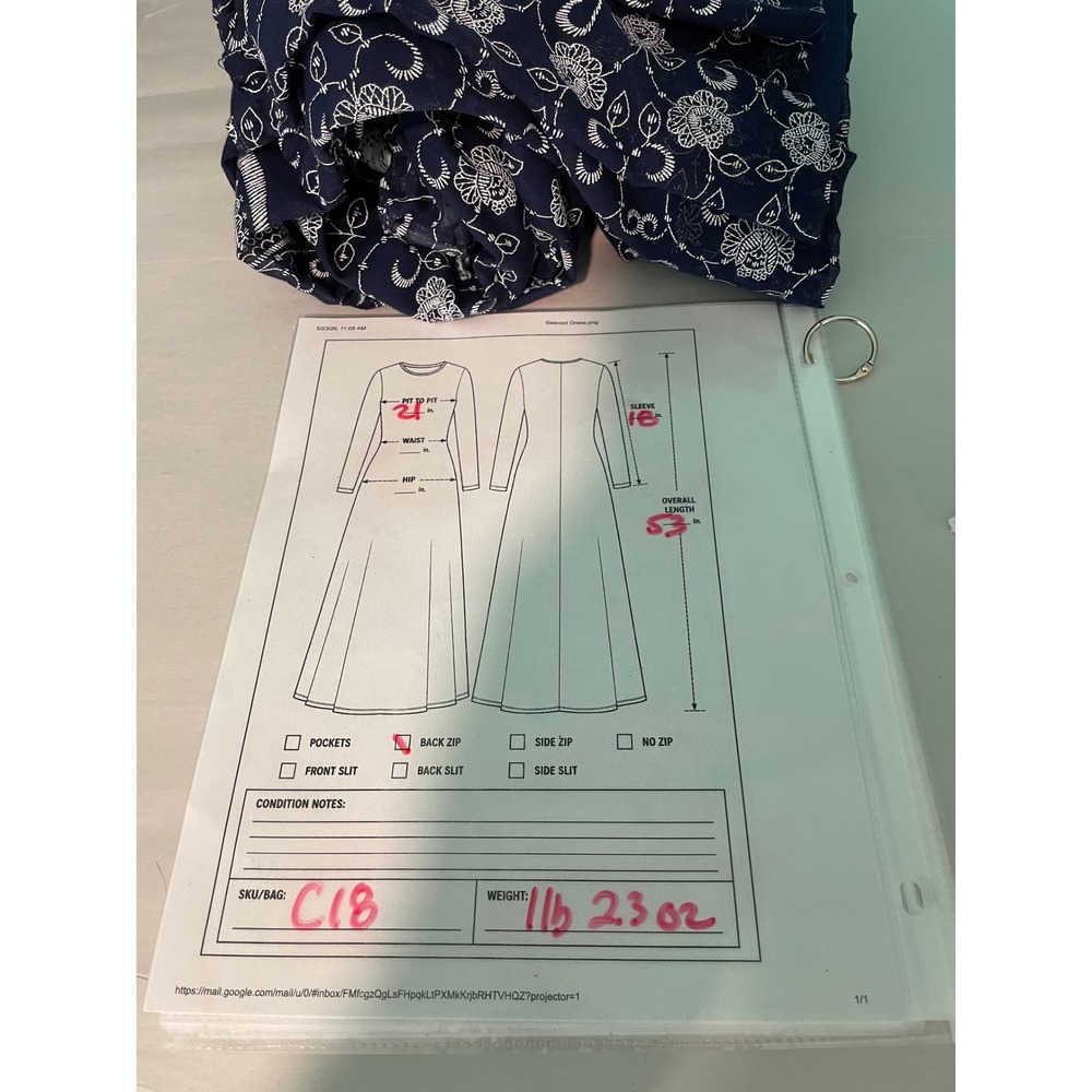 Holo Holo Hawaii Muumuu Dress Vintage Boho Cottagecore Blue Floral Cotton 16 - Picture 11 of 11